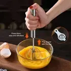 Heavy-duty Egg Whisk Hand Push Rotary Blender Semi-automatic Stainless Steel