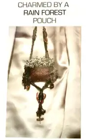 Charmed Rain Forest Pouch - Beaded Purse Kit + Beads Charms Thread Retail $48