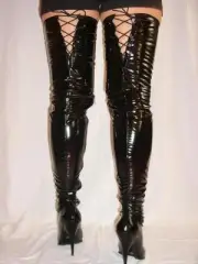 Promotion Boots Patent Black Red 42-47 Fetish Dominatrix Sexy Poland