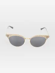 Gold Patterned Cat Eye Sunglasses