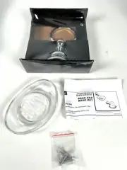 Wall Mount Chrome Bathroom Soap Dish Holder w/ Glass Plate