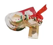 Holiday Time Stoneware Measuring Spoon Elf 4 In Set White Brand New Free Ship