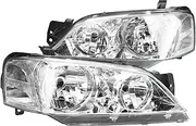 Clear HeadLights CHROME for Ford Falcon Fairmont 2002~2006 BA BF Lamps Lights