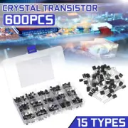 15 Values x40 600pcs NPN PNP Silicon Power Transistor Assortment Kit TO-92 + Box