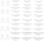 TOVINANNA 40pcs Tint Brown Silicone Lash Extension Pads Easy Clean Gasket for Transplanting Beauty Care