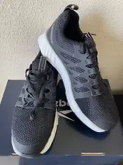 REEBOK Athletic Work Shoes Fusion Flexweave Sneakers Black Size 8.5 NIB