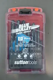 SUTTON 1-13mm Metric HSS-Blue Jobber Drill Bit Set - BLUE BULLET - 25 Piece