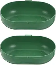 HOLIDYOYO 2Pcs Bird for Birds Green Plastic Shower Basins Durable and Safe Bird Bathing Supplies for Parrots and Other Pet Birds