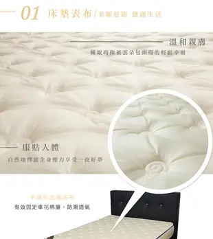 【UHO】Kailisi卡莉絲名床-舒柔睡美人-真三線獨立筒床墊-6尺雙人加大 (8.4折)