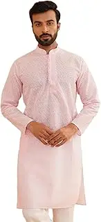 [Sojanya] (Since 1958 Motifs Embroidered Thread Work Pure Cotton Straight Only Kurta