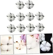 Garneck 1 Pack 10pcs Farmhous Cotton Decoration Cotton Party Decoration Xmas Natural