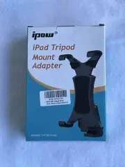 IPOW iPad Tripod Mount Adapter Universal Tablet Clamp Holder Fits Ipad, Ipad New