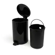 Logan Bin & Toilet Brush - Set of 2 - Black