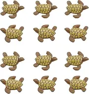 Pinenjoy 12Pcs Miniature Sea Turtle Figurines Resin Turtle Statue Fairy Garden Accessories for DIY Crafts Birthday Cake Succulent Planter Moss Landscape Terrarium Fish Tank Decoration
