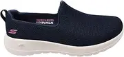 [Skechers] Womens Go Walk Joy - Aurora Wide Navy/White Slip On Sneaker Shoes 9.5 Standard