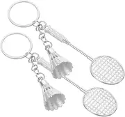 YARNOW 2pcs Badminton Design Key Chains Key Ring Backpack Pendants for Bag Decoration Unique Sports Teens and Adults Easy to Use and Multi Functional