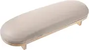 BELLIFFY Nail Hand Rest Pillow Wooden Arm Rest for Manicure Leather Hand Support for Salon