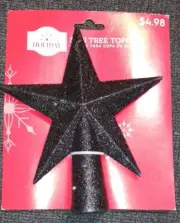 Holiday Time Gray Sparkle Star Mini Tree Topper Christmas Holiday Winter