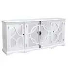 Hamptons Keats Sideboard White with Mirror Backing 200x51x91cmh