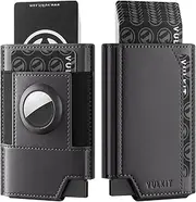 [VULKIT] Airtag Wallet Mens Minimalist Pop Up Wallet with Money Band & AirTag Holder, RFID Protected