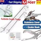 1.2m/1.5m Foldable Snake Hook + Bag Reptile Grabber Catcher Stick Handling Tool