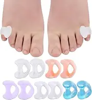 5 Pairs of Silicone Toe Separators, Toe Separators for Overlapping Toes, Hallux Valgus Correction, Toe Straightener for Pressure Relief and Chafing Avoid
