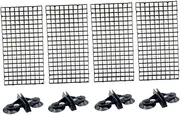1Set Aquarium Isolation Panel Black Lattice Plate with Suction Cups Spliced Design for Fish Tank Separation Easy Installation Suitable for Compartmentalizing