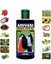 Natural Adivasi Hair Growth Oil Veganic Natural Hair Growth Oil Hair Care 100ml