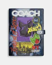 NWT Coach Notebook With Tie Dye Print Cody DeFranco NY Midnight Navy Multi CU839