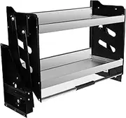 2-Tier Pull Down Upper Cabinet Shelves,Kitchen Wall Cabinet Lifts,Pull Down Shelves Wall Cabinet Storage Organizer,for Kitchen,Cafe Cabinet(860x280x530mm)