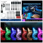 14 in 1 64 Color RGB LED Car Atmosphere Light Fiber Decor Ambient Foot Lamp APP (for: Volvo)