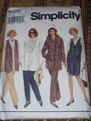 SIMPLICITY #8626 - LADIES PANTS - JUMPER - VEST & LONG SHIRT PATTERN 18-22 FF