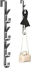 Coat Hanger for Door | Carbon Steel Sturdy Coat Hanger Over The Door | Space-Saving Storage Hook, Multifunctional Vertical Design Clothes Hanger for Bedroom, Dormitories, Cabinets