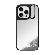 iPhone 16 Pro Mirror Ring Stand Case MagSafe Compatible FLORAL