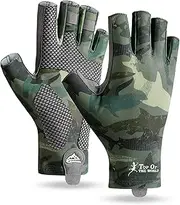 Fishing Gloves Men Women Fingerl Gloves for Kayaking Paddling Canoeing Green L