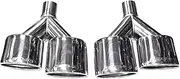 Car Accessories Compatible For Benz C-Class W204 Tailpipe C180 C200 C260 Exhaust Tip Modification C300 C63 Four Outlet Tailpipe(Silver Y)
