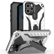 For iPhone 12 Pro Max Case, Armour Shockproof Tough Cover Kickstand, Silver