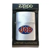 Zippo Lighter (JOB) Rolling Papers (1995) Never Fired New Brushed Chrome Rare