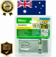 Whitco DOUBLE CYLINDER DEADLATCH Hold Back Feature, Bright Chrome *Aust Brand