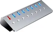 1pc 7 USB Splitter USB Data Hub Splitter USB c Charging Hub USB Hub Adapter Powered USB 3. 0 Hub Cable Splitter USB Adapter USB 3.0 Hub Aluminum Alloy Metal Extension Cord Charge