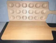2 Count Wooden Charcuterie Board Deviled Egg Board Reversible Cutting Board