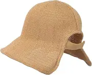 [VIEWLAP] Straw Sunblock Wide Brim Summer Beach Hat Breathable Summer Hat Foldable Outdoor hat