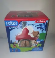 Schleich The Smurfs Smurf HOUSE w/Gargamel Azrael & Papa Smurf 20803 New