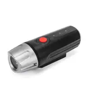 ET-126 650LM Cycling Bicycle Strong Front Light Waterproof USB Rechargeable LED Touch Bike Light BLACK COLOR
