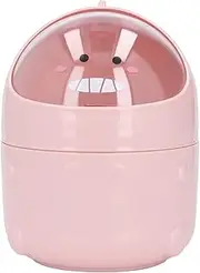 NSXAYIWE Desktop Trash Can with Lid, Dinosaur Plastic Countertop Trash Can with Nonslip Bottom, Detachable Mini Desk Trash Can for Office Room (Pink Baby Dinosaur)