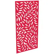 ProtectorAl 300-1200w x 1201-2400h Light Red/Gloss White Large Leaf Unframed Composite Deco Panel