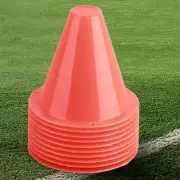 (Orange)10pcs Soccer Training Cone Football Barriers Plastic Marker Holder HR