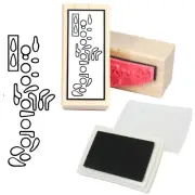 Oboe Fingering Diagram Rubber Stamp and pad