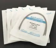 100 Packs Dental Stainless Steel Arch Wire Round Bows Arcos Oval 10Pcs/Pack