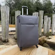 TIG World's Lightest 24" Luggage - Ultra Lightweight Grey Suitcase